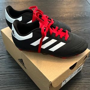 COPY - Adidas red white and black soccer cleats size 2 little boy